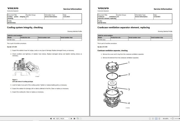 Volvo Single Drum Compactors SD75B Service and Repair Manual 4