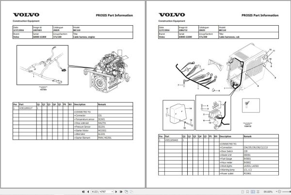 Volvo Skid Steer Loader MC110 Parts and Service Repair Manual 3