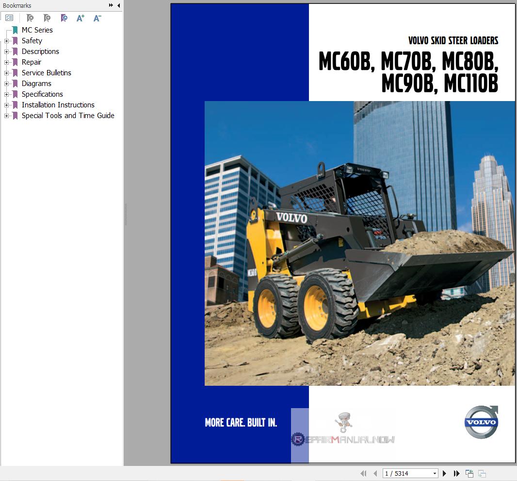Volvo Skid Steer Loader MC80B Service and Repair Manual 1