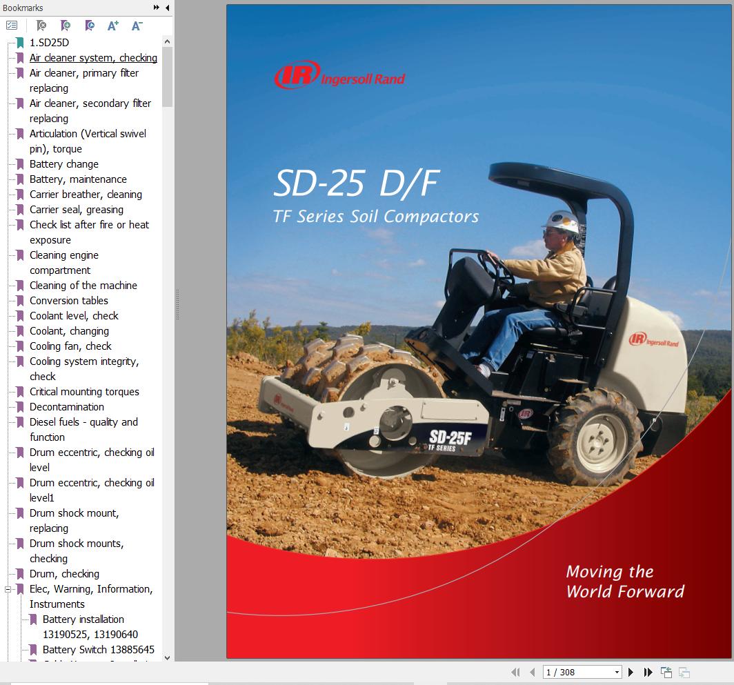 Volvo Soil Compactors SD25D SD25F Parts Manual 1
