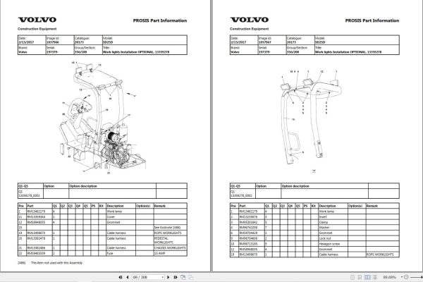 Volvo Soil Compactors SD25D SD25F Parts Manual 2