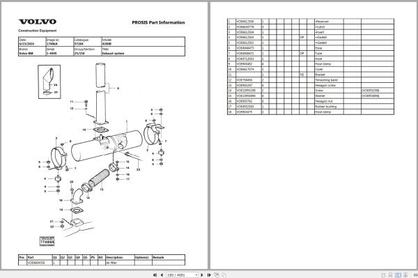 Volvo Wheel Loader BM 4200B Parts Manual 2