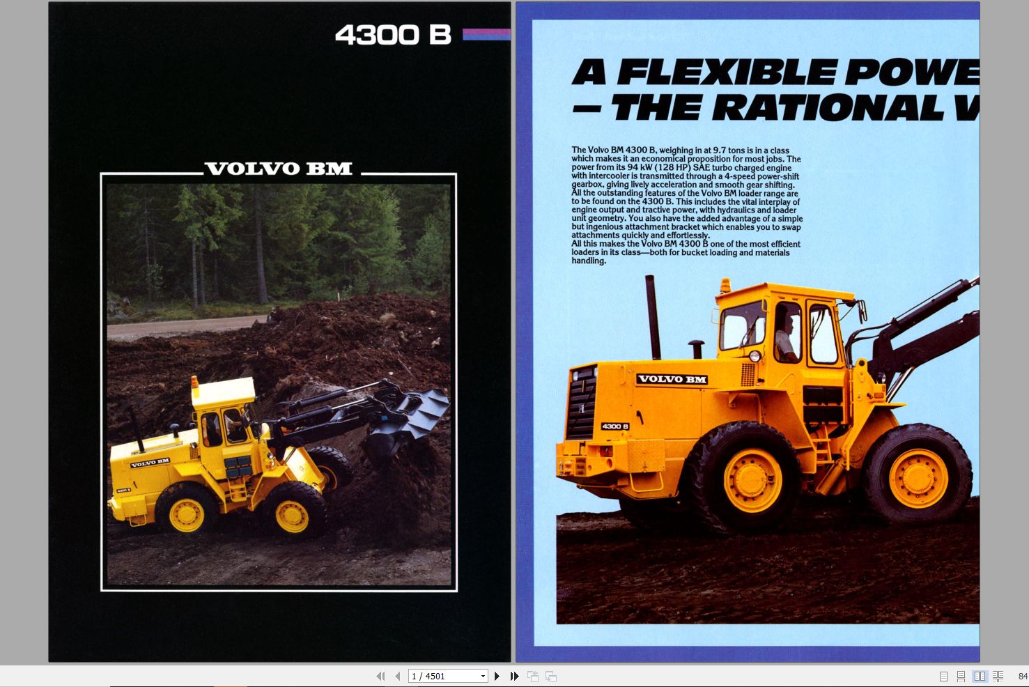 Volvo Wheel Loader BM 4300B Parts Manual 1