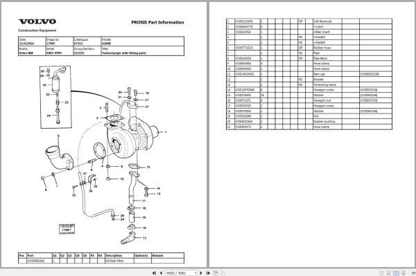 Volvo Wheel Loader BM 4300B Parts Manual 2