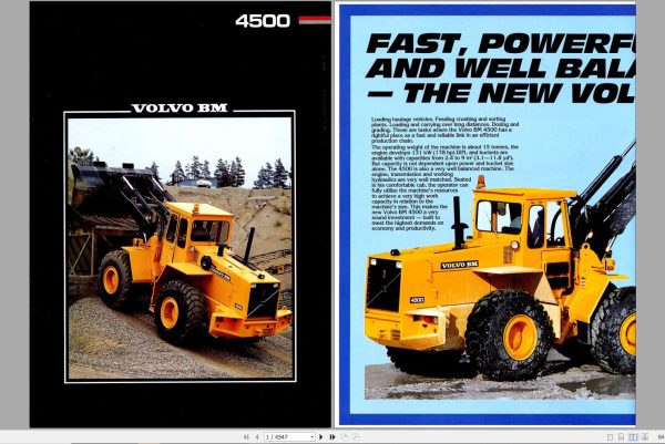 Volvo Wheel Loader BM 4500 Parts Manual 1