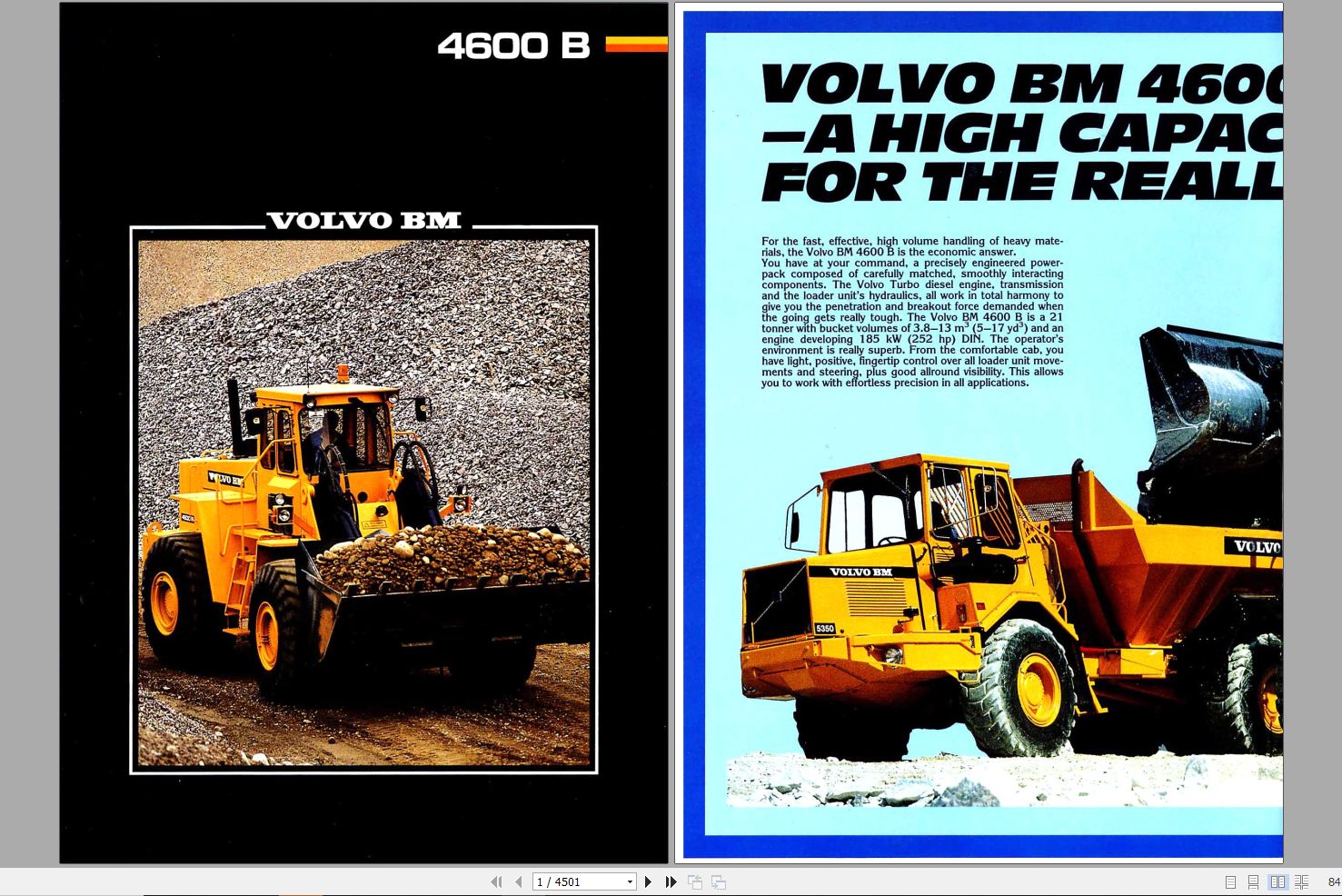 Volvo Wheel Loader BM 4600B Parts Manual 1