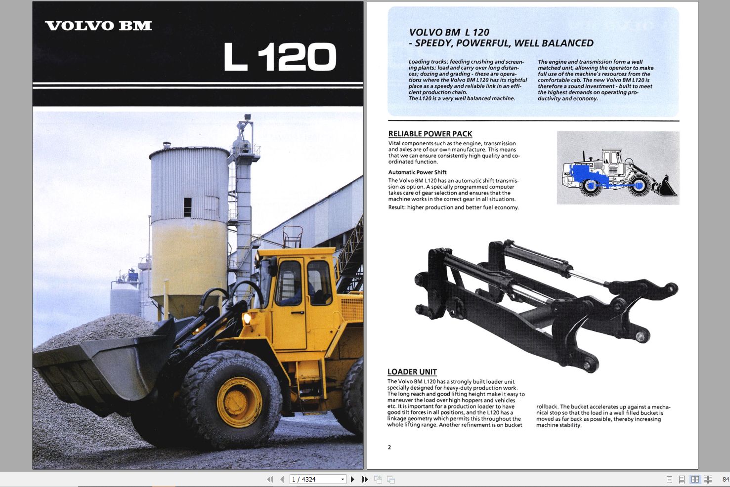 Volvo Wheel Loader BM L120 Service Repair Manual 1