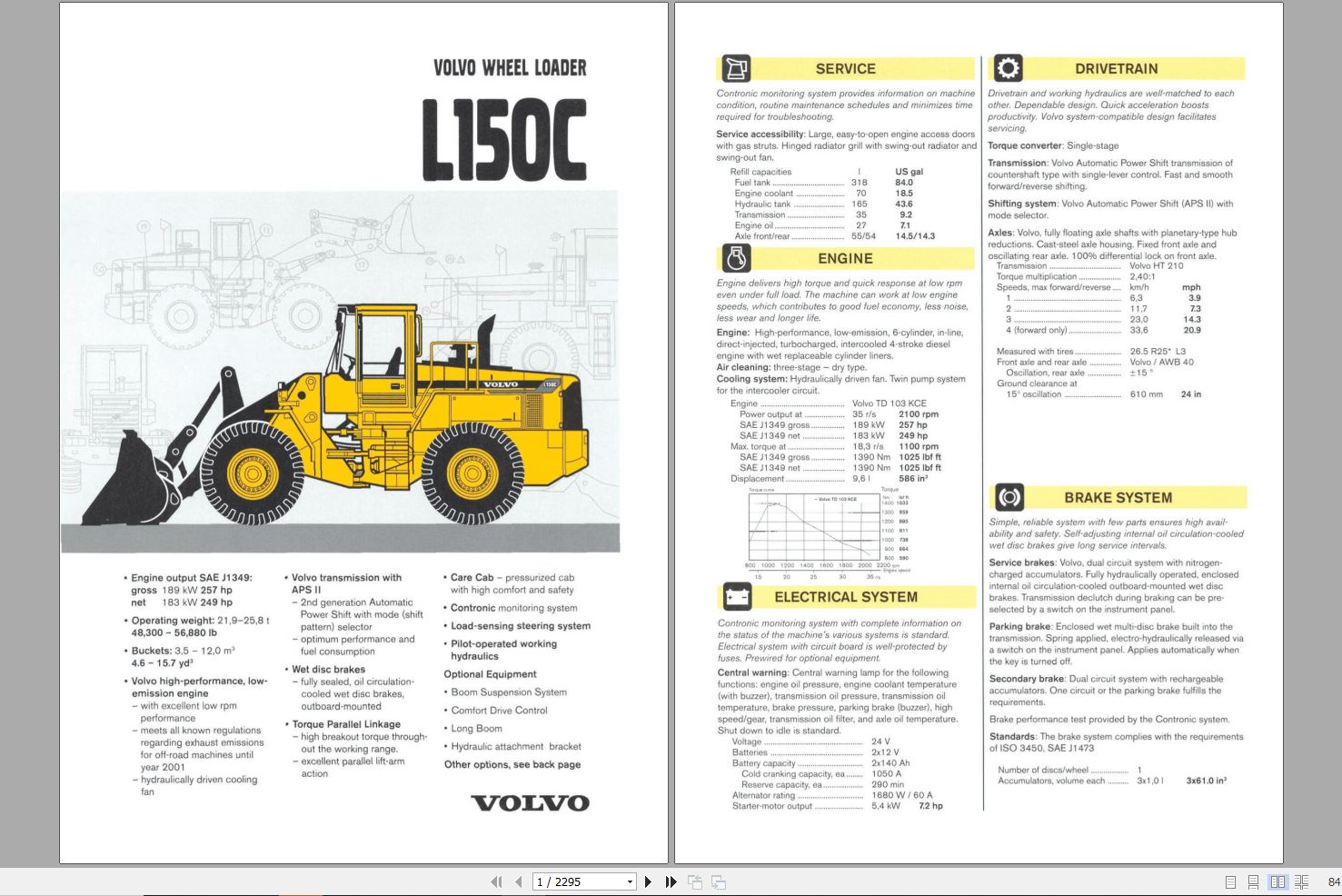 Volvo Wheel Loader BM L150C Service Repair Manual 1