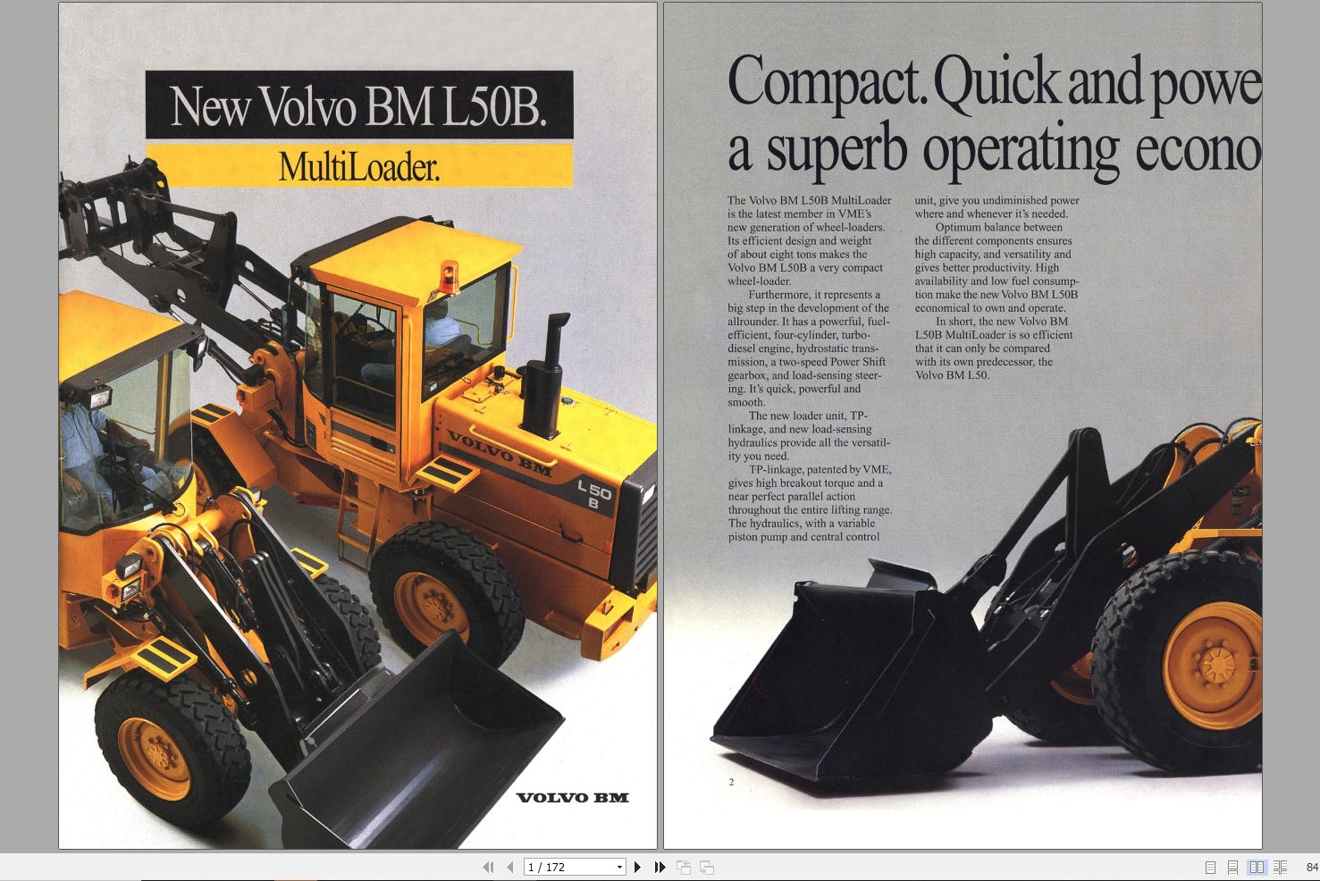 Volvo Wheel Loader BM L50B Service Repair Manual 1