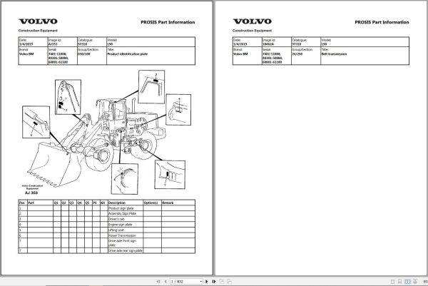 Volvo Wheel Loader BM L90 Parts Manual 1