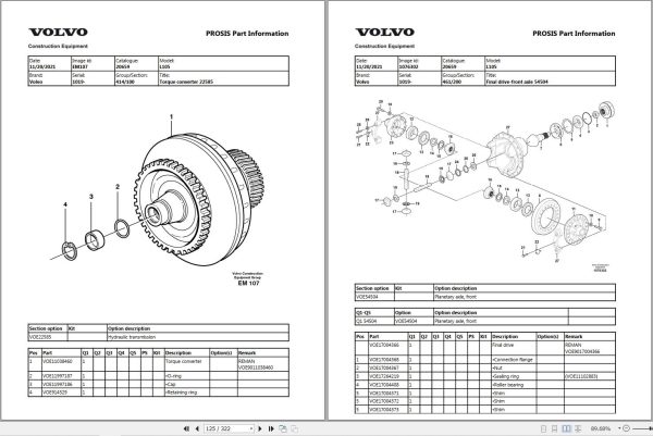 Volvo Wheel Loader L105 Parts Catalog 2