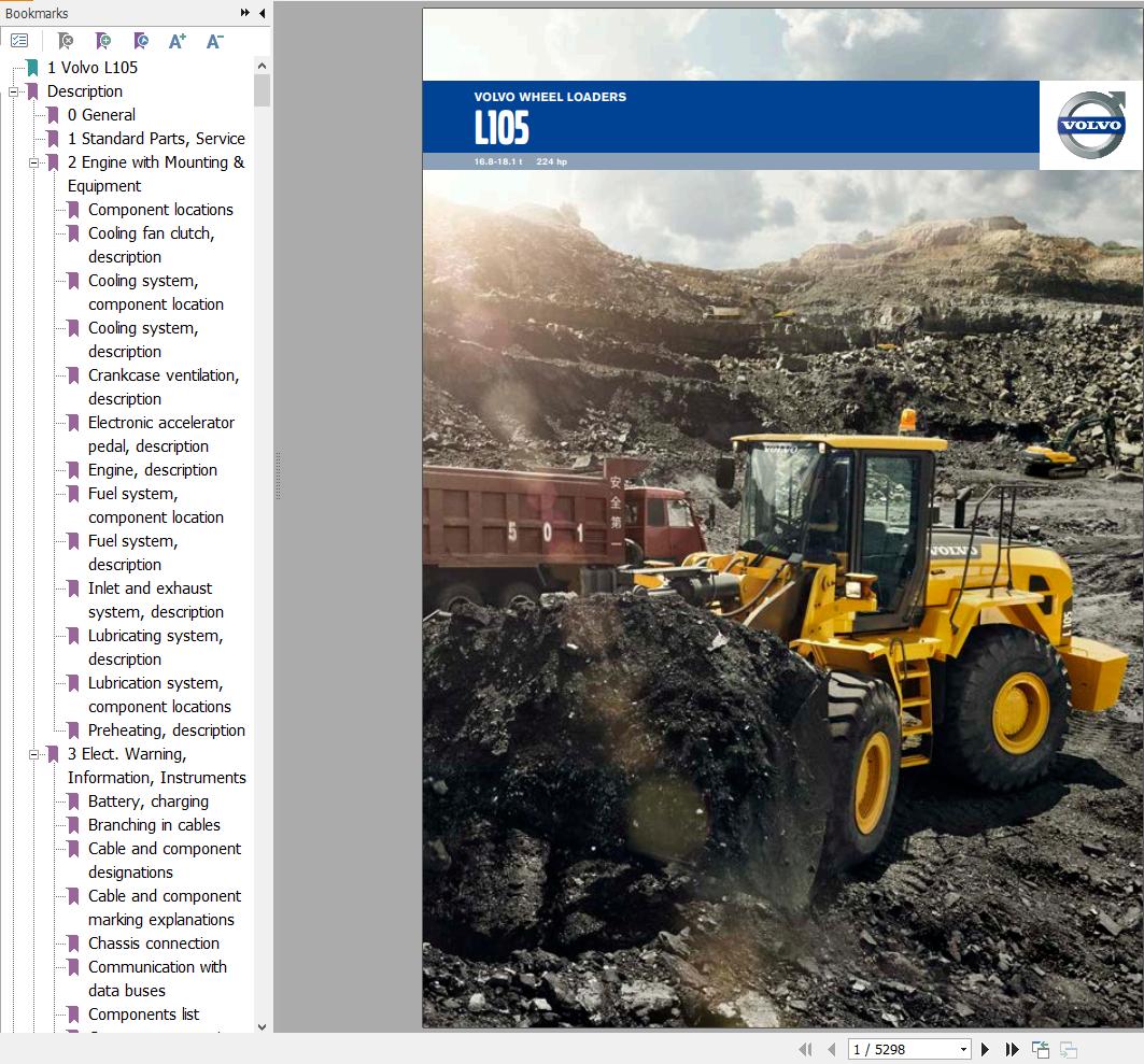 Volvo Wheel Loader L105 Service and Repair Manual 1