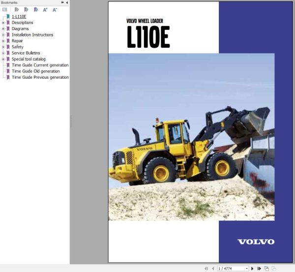 Volvo Wheel Loader L110E Service and Repair Manual 1