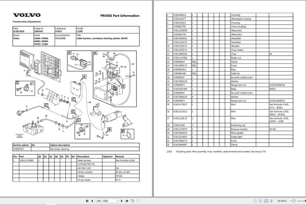 Volvo Wheel Loader L120E Parts Catalog 2
