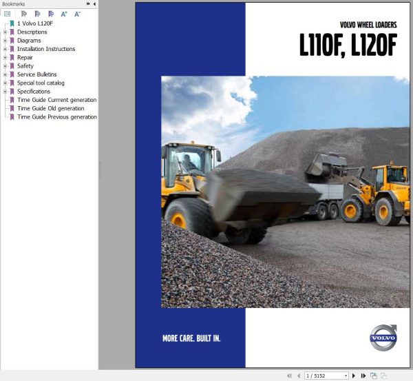 Volvo Wheel Loader L120F Service and Repair Manual 1
