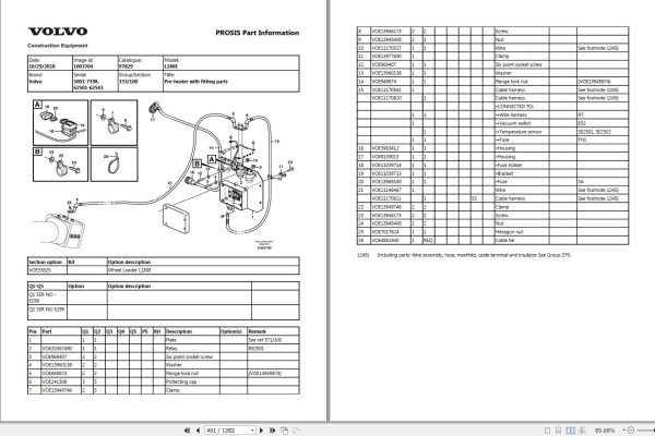 Volvo Wheel Loader L180E Parts Catalog 2