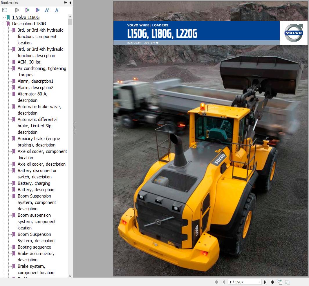 Volvo Wheel Loader L180G Service and Repair Manual 1 1