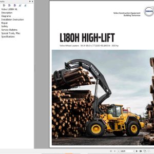 Volvo Wheel Loader L180H HIGH LIFT Service and Repair Manual 1