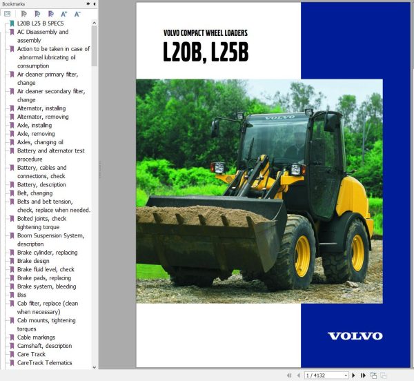 Volvo Wheel Loader L20B Service and Repair Manual 1