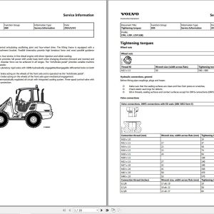 Volvo Wheel Loader L20F Service and Repair Manual 1