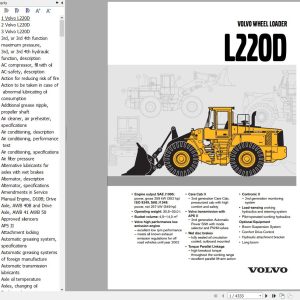 Volvo Wheel Loader L220D Service and Repair Manual 1