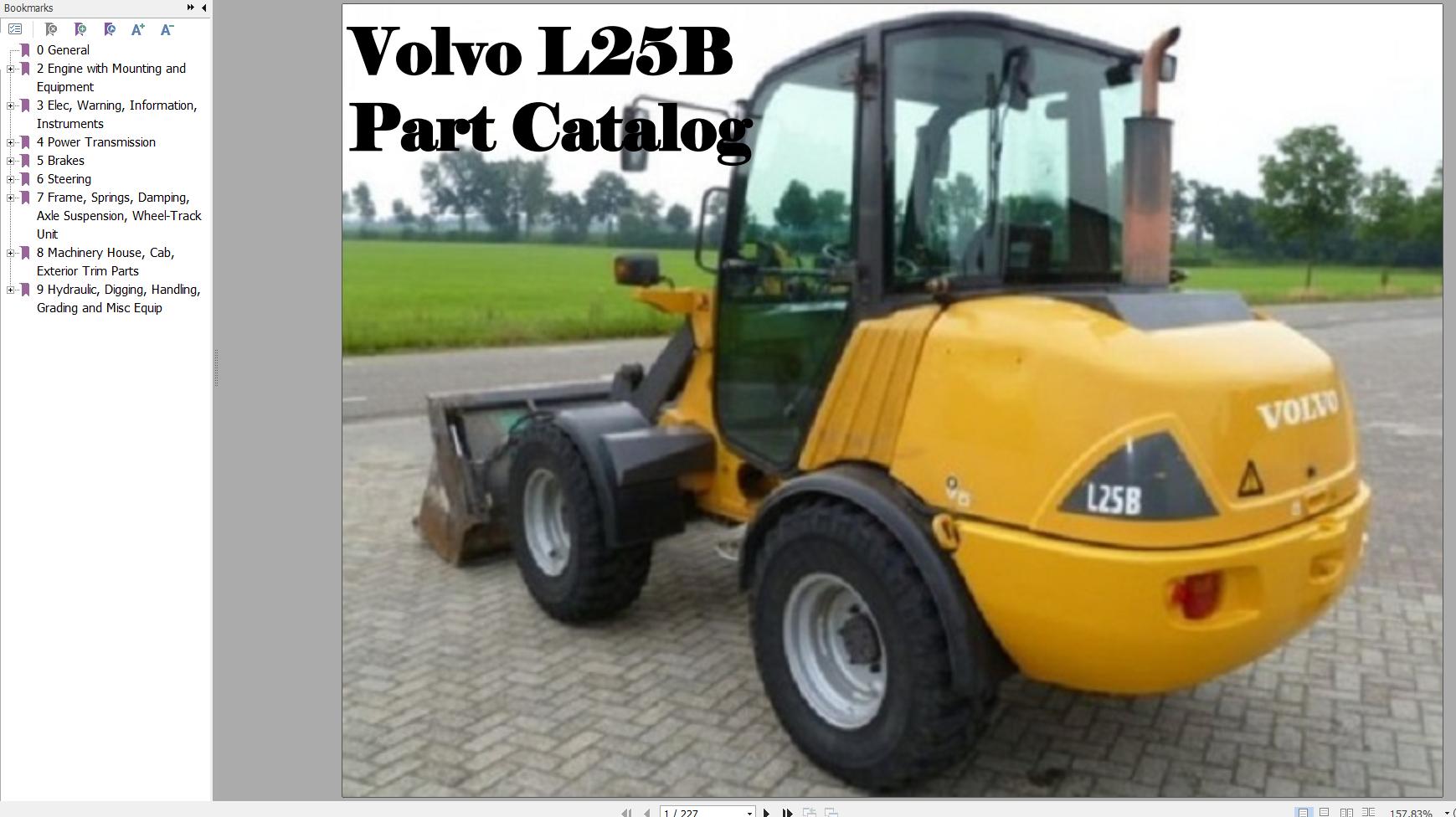 Volvo Wheel Loader L25B Parts Catalog 1