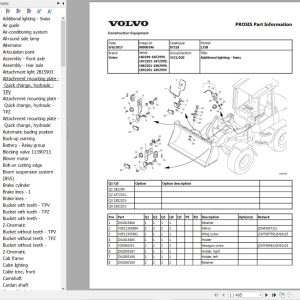 Volvo Wheel Loader L35B Parts Catalog 1