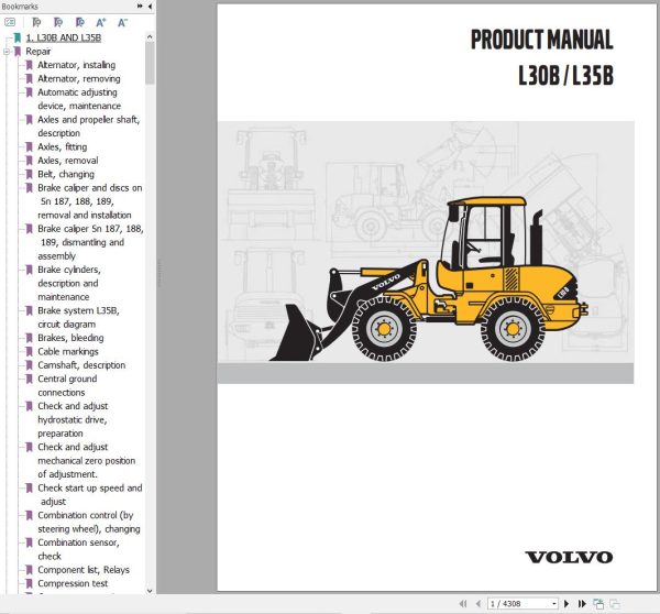 Volvo Wheel Loader L35B Service and Repair Manual 1