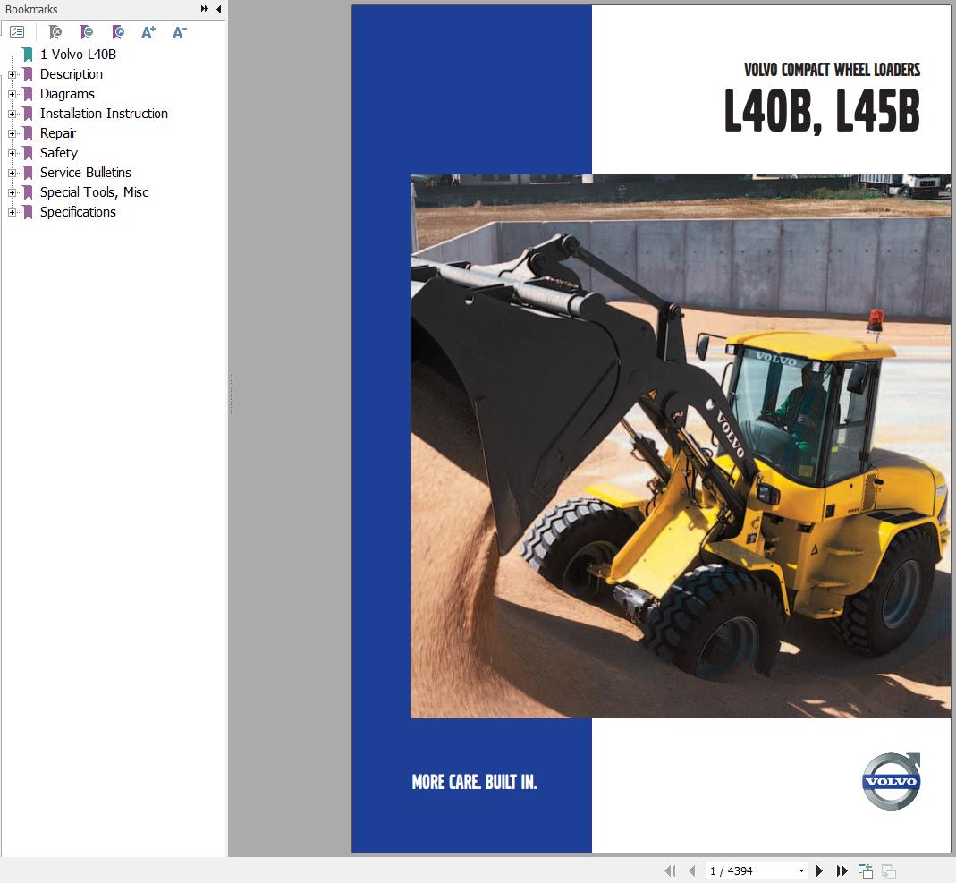 Volvo Wheel Loader L40B Service and Repair Manual 1