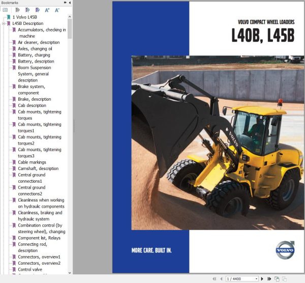 Volvo Wheel Loader L45B Service and Repair Manual 1