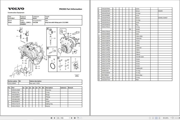 Volvo Wheel Loader L45F Parts Catalog 2