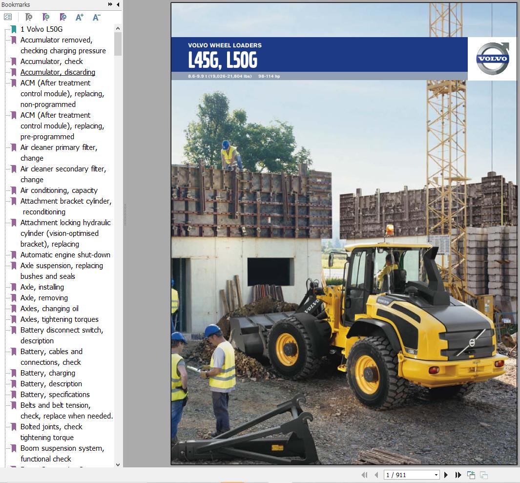 Volvo Wheel Loader L50G Service and Repair Manual 1