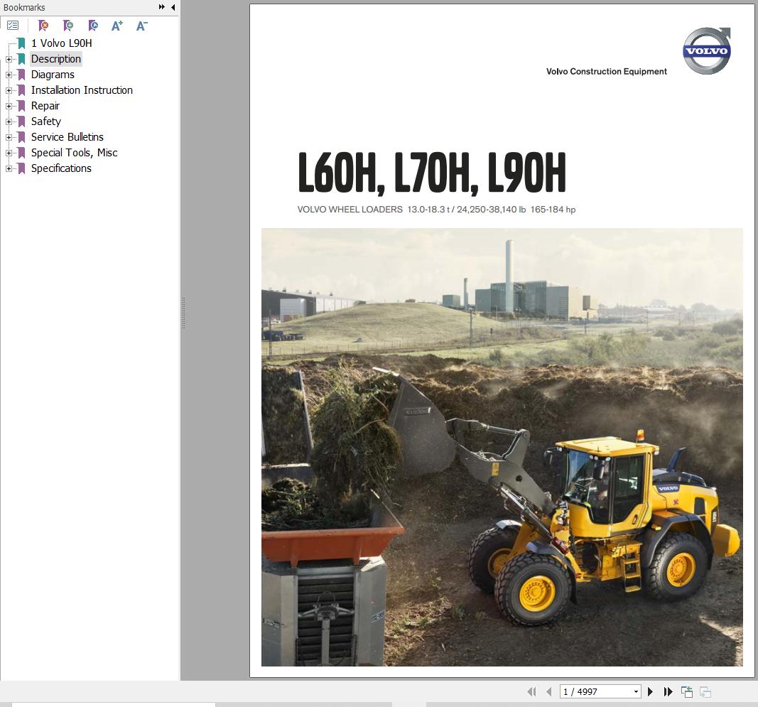 Volvo Wheel Loader L60H Service and Repair Manual 1