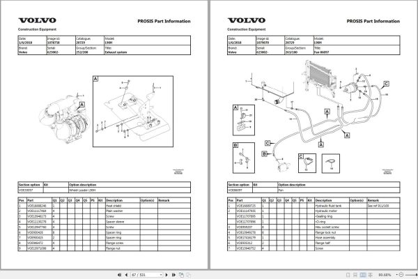 Volvo Wheel Loader L90H Parts Catalog 2
