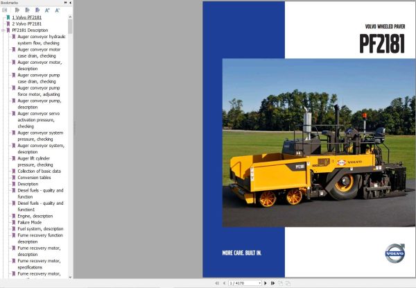 Volvo Wheel Paver PF2181 Service and Repair Manual 1