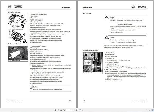 Wacker Neuson Compact Loader 501S 701S 701SP 3.1 Operating Manual 1000151639 2