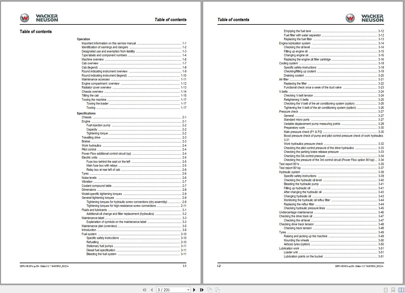 Wacker Neuson Compact Loader 901S 901SP Service Manual and Diagram 1000188511 1