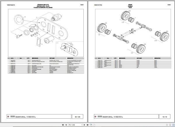 Wacker Neuson Dumper 10001 Spare Parts List 1000190379 2