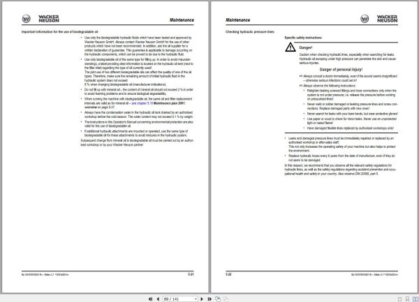 Wacker Neuson Dumper 1001 1501 2001 Operating Manual 1000190361 2
