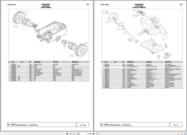 Wacker Neuson Dumper 2001 Spare Parts List 1000110328 2