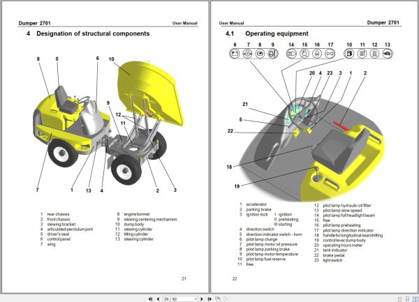 Wacker Neuson Dumper 2701 Operating Manual 1000081484 2