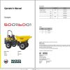 Wacker Neuson Dumper 3001 2.0 Operating Manual 1000172672 1