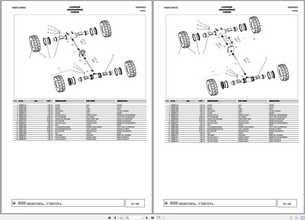 Wacker Neuson Dumper 3500 6002 Spare Parts List 1000099551 2