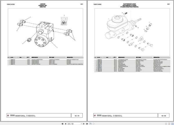 Wacker Neuson Dumper 3501 Spare Parts List 1000081457 2