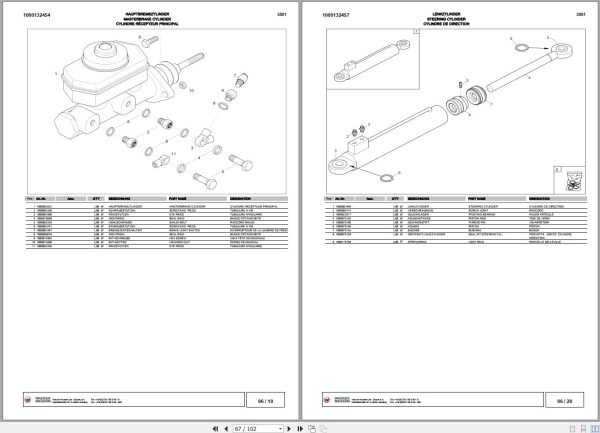 Wacker Neuson Dumper 3501 Spare Parts List 1000136484 2
