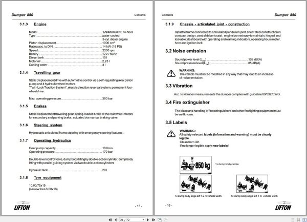 Wacker Neuson Dumper 4001 Operating Manual 1000248113 3