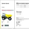 Wacker Neuson Dumper 5001 6001 Operating Manual 1000190334 1