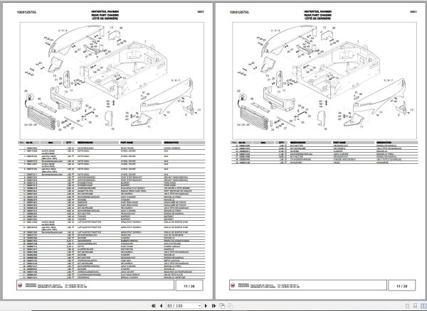 Wacker Neuson Dumper 5001 Spare Parts List 1000128894 2
