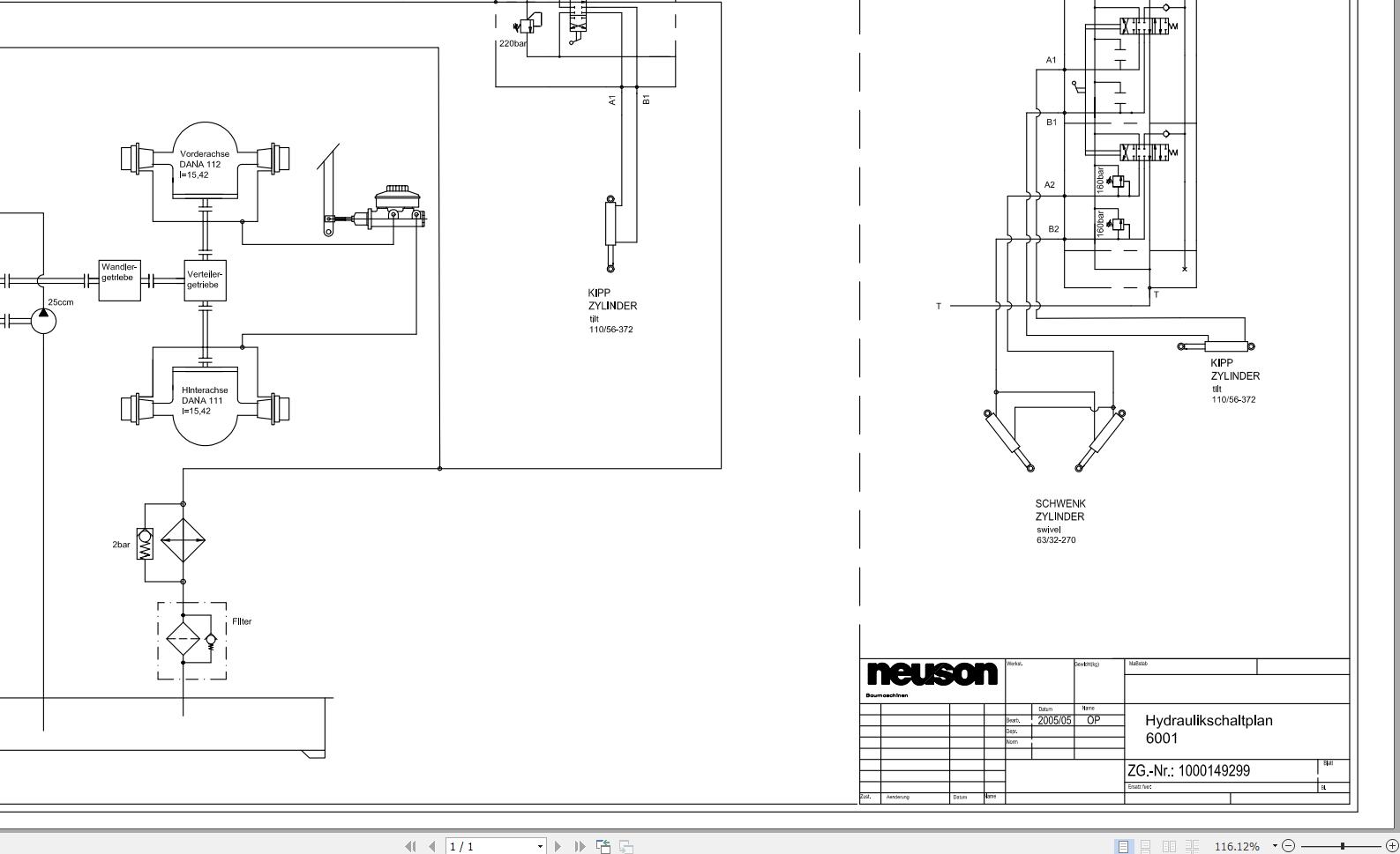 Wacker Neuson Dumper 6001 Electrical and Hydraulic Diagrams