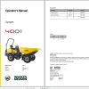 Wacker Neuson Dumper 850 Operating Manual 1000081415 1